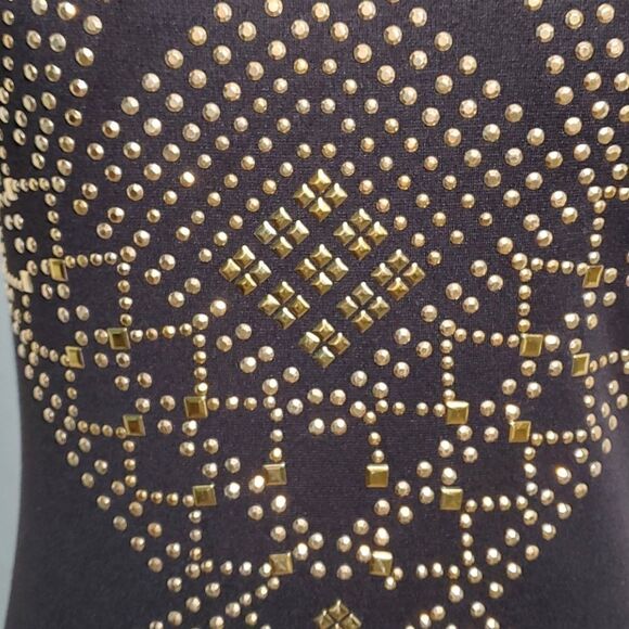 Arden B. Black form fitting embellished With gold studding. Small. Stunn… - Picture 6 of 9